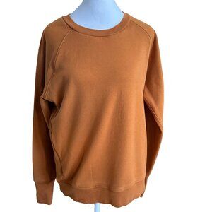ATHLETA Women's Medium Triumph Crewneck Burnt Orange Sweatshirt